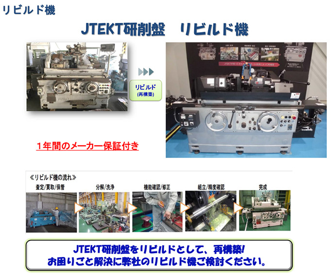 JTEKT研削盤 リビルド機